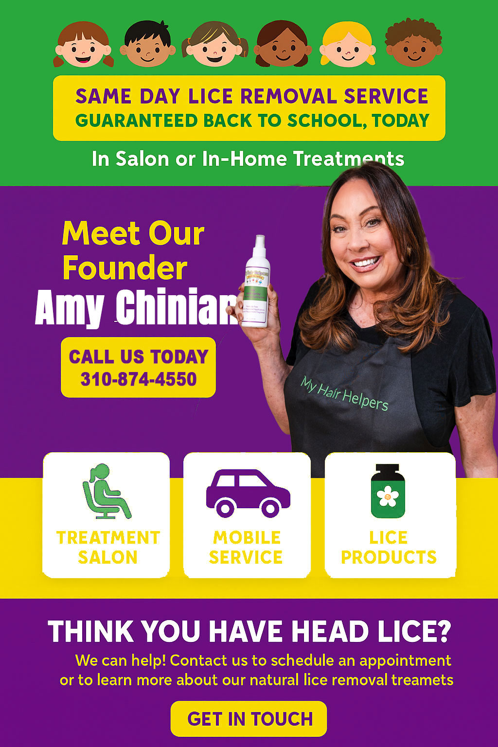 My Hair Helpers Head Lice Treatment San Diego and San Clemente - Business Photo Gallery Image