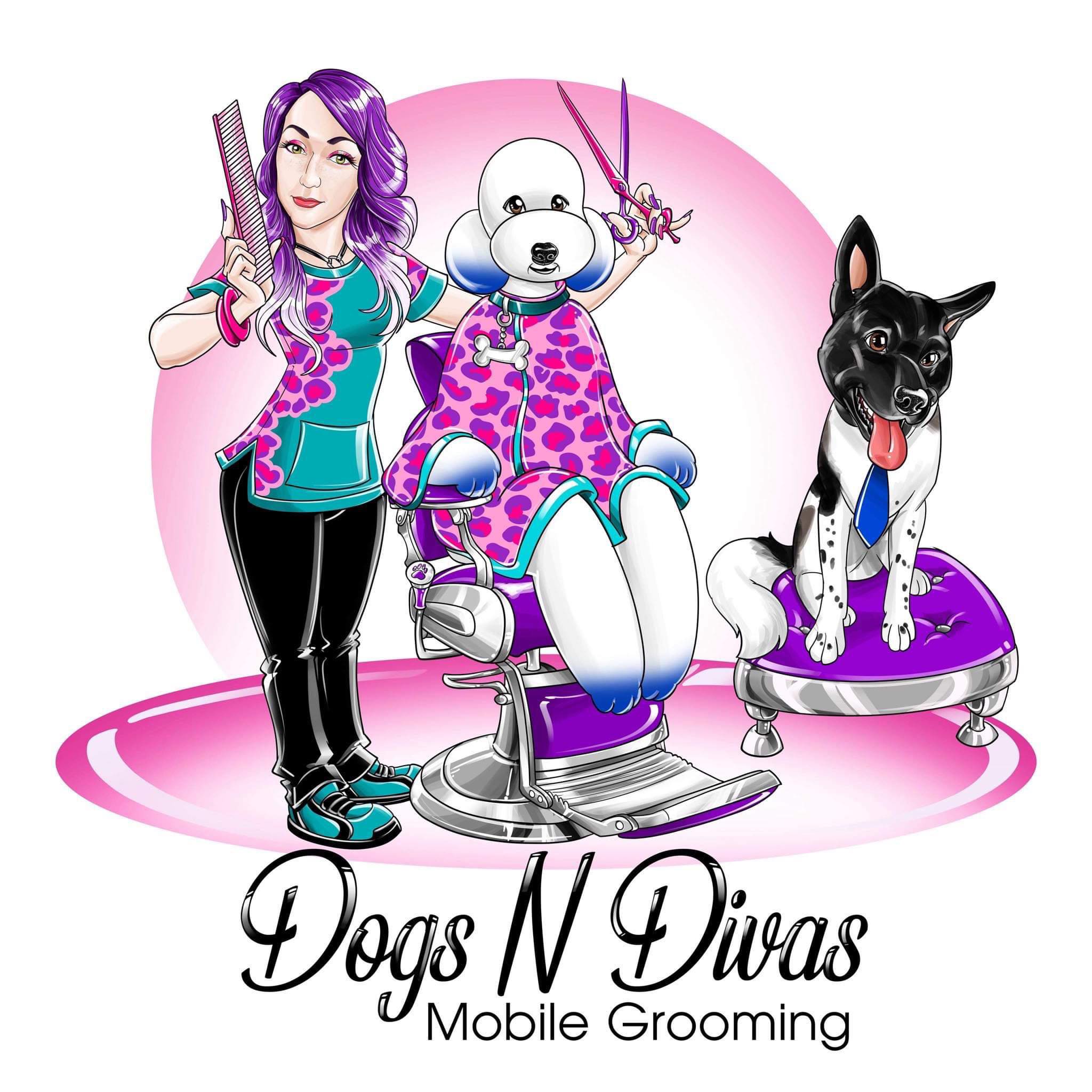 Dogs N Divas Mobile Grooming - Logo